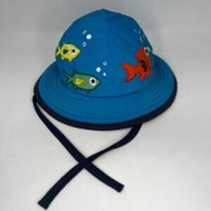 Hanna Andersson Blue Kids Hat with Fish Design